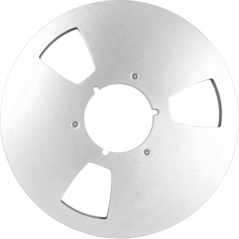 10-Zoll-Magnetbandspule (1/4 Zoll), 3 Windschutzlöcher, für Aufnahmen, silberfarben