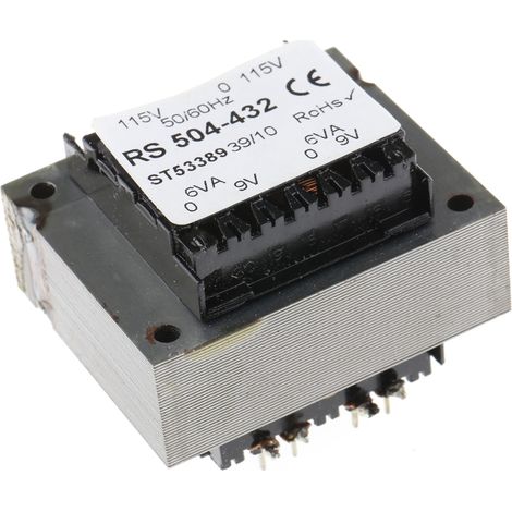 Transformateur pour circuit imprimé, Vout 9V c.a., 2 sorties, 12VA ( Prix pour 1 )