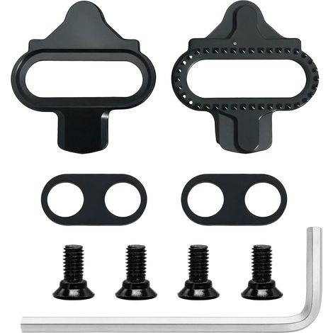 Cales de Vélo Autobloquantes,Compatibles avec Shimano SPD SM-SH51,Plaques Antidérapantes pour Pédales de VTT Vélo d'Intérieur,Accessoire Vélo Sécurisé et Résistant