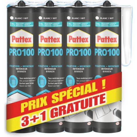 Befestigungskleber PL100 PATTEX - high tank - weiß - Satz 3+1 - 798270 (1/2)