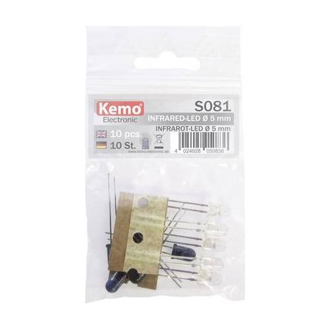 Kemo S081 Assortiment de LEDs 870 nm, 925 nm 5 mm sortie radiale Q62226 (1/2)