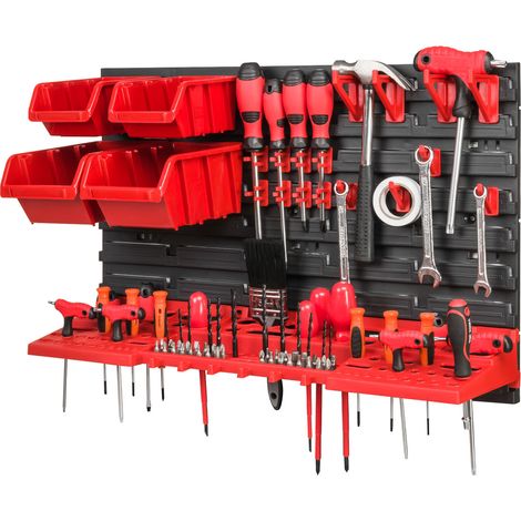 Panneau mural à outils pour garage + 4 plateaux (1/5)
