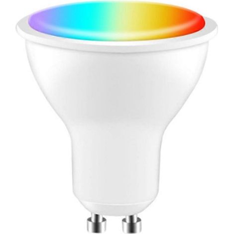 Ampoule LED connectée Tuya GU10, intensité variable, 5 W, AC100-130 V, Wi-Fi + Bluetooth, compatible avec l'application Smart Life, Alexa et Google Home (1 pièce) (1/5)