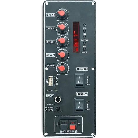 Carte de décodage MP3 avec bouton de réglage des aigus et des graves. Compatible MP3/WMA/WAV/Flac/Ape. Module récepteur audio facile à utiliser. (1/5)