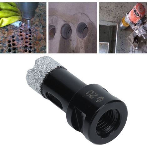 Vakuumgelöteter Diamantbohrer M14 zum Aufbohren von Löchern in Marmor, schwarz, 20 mm (1/5)