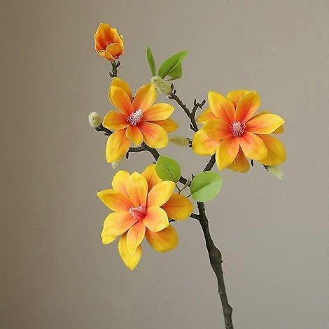 Orchidée de jade artificielle, grande taille, effet simulé, branche unique, décoration haut de gamme pour salon et maison.orange (1/5)