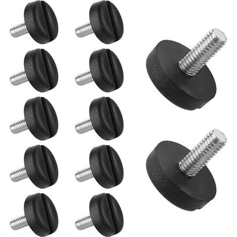 Lot de 12 pieds réglables pour meubles, pieds de table, pieds réglables robustes, fixations à visser (1/4)