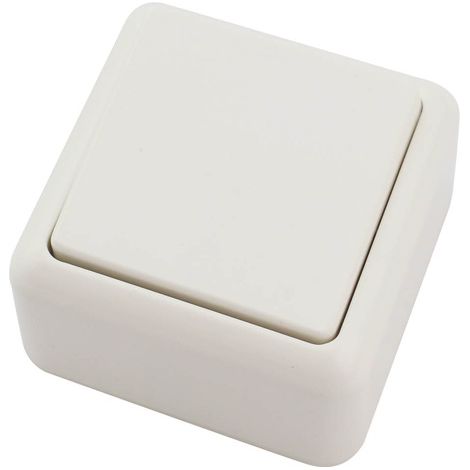 Interruptor de superficie Blanco 60x60x30mm 10A 250V GSC 0201023