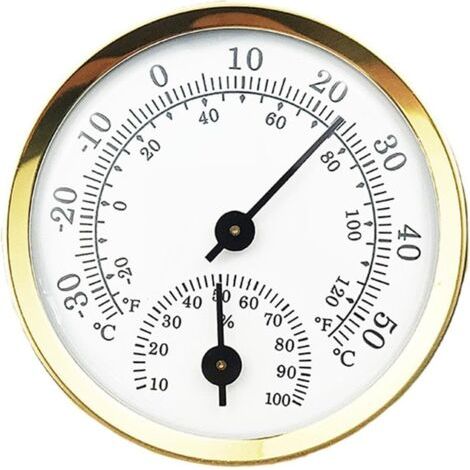 Thermometer-Hygrometer, 2-in-1 analoges Hygrometer und Thermometer, Mini-Thermometer, Garten-Feuchtigkeitsmesser