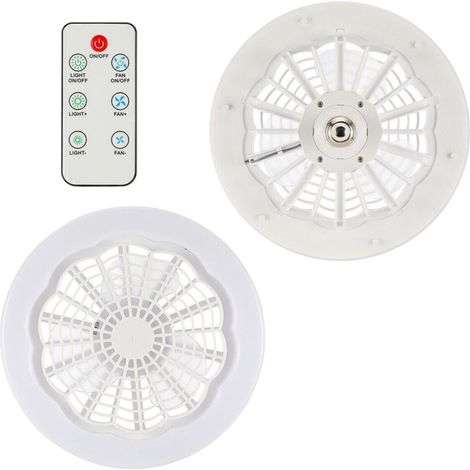 Ventilateur Plafond E27 - Lampe Ventilateur Combiné 22.8 cm - Contrôle Télécommande - Pour Salon Chambre Cuisine Bureau - 1 Pièce (1/5)