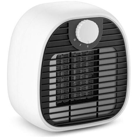 Mini Chauffage Soufflant, Radiateur Soufflant Électrique 400W Radiateur de Bureau Petit Radiateur Domestique Chauffage Électrique de Bureau Chauffe- Espace Personnel Mini Ventilateur(blanc)