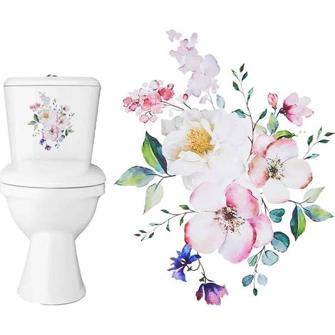 Selbstklebendes Toilettenpapier mit Blumenmuster, wasserfest, ablösbar, fürs Badezimmer (1/5)