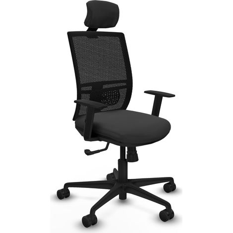 Chaise de bureau piqueras y crespo Yunquera noir réglable (1/2)