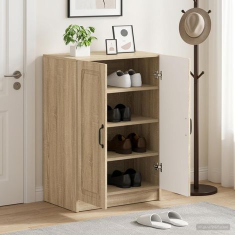 vidaXL Armario Zapatero UTRECHT 59,5 x 39,5 x 87 cm Roble Sonoma (1/5)
