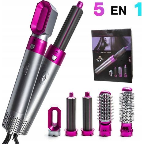 5-in-1-Set mit Haartrockner, Lockenstab und Glätteisen, inklusive Lockenbürste (1000 W)