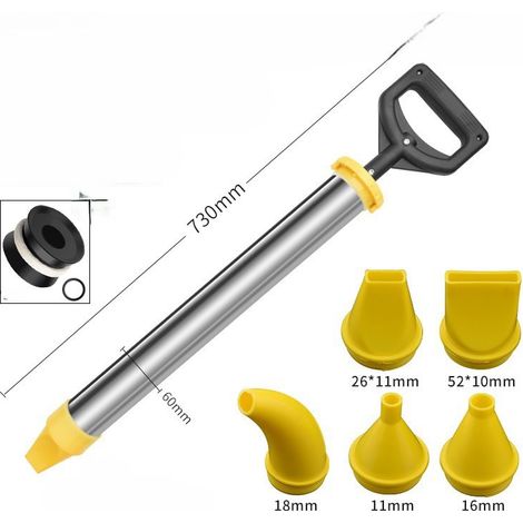 Presse à mortier 5 en 1 en acier inoxydable. Pulvérisateur de béton pour le remplissage des fissures. Pistolet à jointoyer. (1/5)