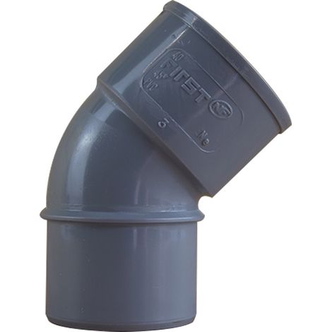 Coude PVC 45° Mâle Femelle Ø40 First Plast (1/5)