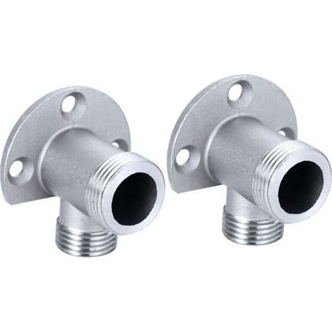 Kit d'installation pour robinet apparent Tuyau de douche extérieur Fixation raccord en cuivre Filetage 1/2 NPT Compatible avec robinet mural (1/4)