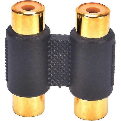 Adaptateur de connecteur audio RCA double femelle-femelle (2 pièces) (1/5)