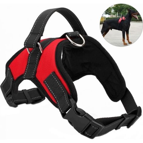 Harnais Chiens De Taille Enjambent Code L Rouge Oxford (1/4)