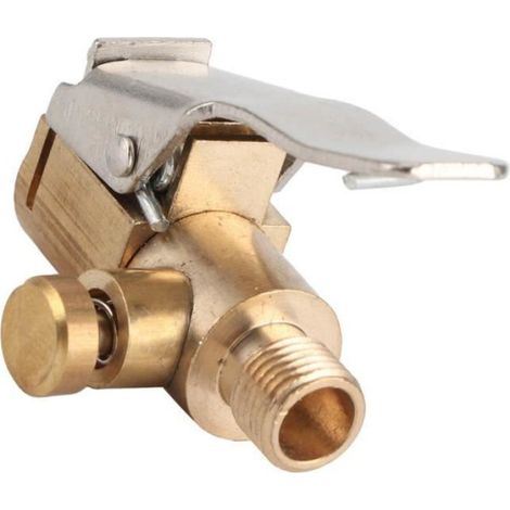 Mandrin de gonflage de pneu - Connecteur - Cuivre - Compatible voitures et motos - Déconnexion rapide (1/4)