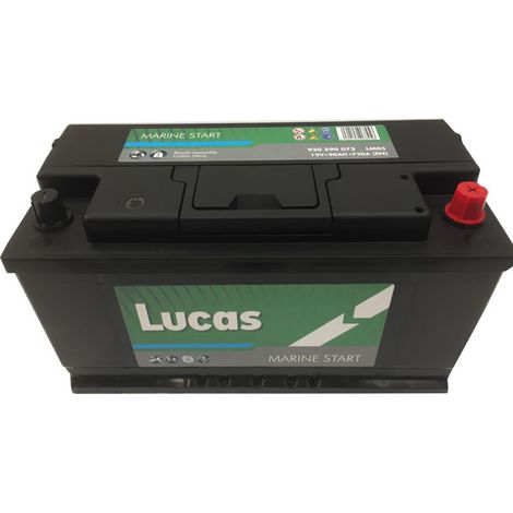 Batterie de démarrage 12V 90Ah LM05 – CCA 720A – Technologie CA/CA épaisses – Pour bateaux et camping-cars – Lucas (1/2)