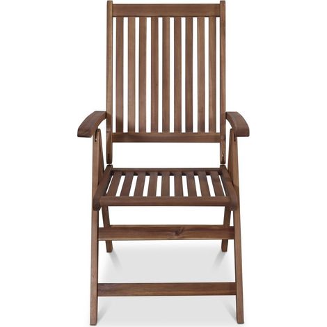 Manhattan Recliner Armchair - Acacia Hardwood - L67 x W56 x H105 cm - Natural Oil Finish