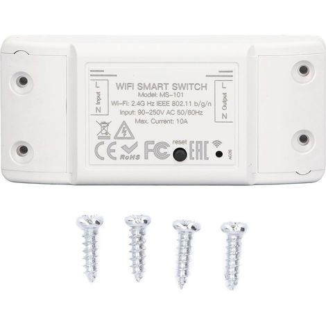 Module de commutation WiFi, prise en charge de la commande vocale et de la synchronisation des appareils intelligents marche/arrêt pour l'application Tuya 220W 10A 90-250V (1/5)