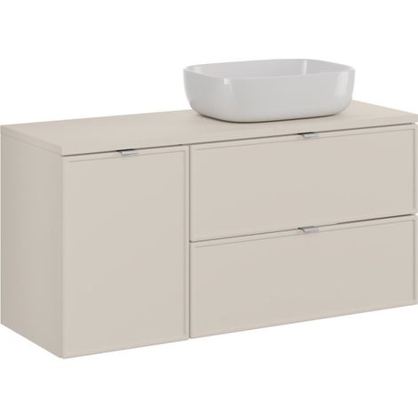 Meuble vasque à poser 120 cm + 2 éléments - Sublima Cashmere - Livraison gratuite