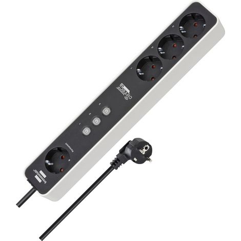 Brennenstuhl 1153240627 Steckdosenleiste  Weiß, Schwarz Schutzkontakt 1 St.