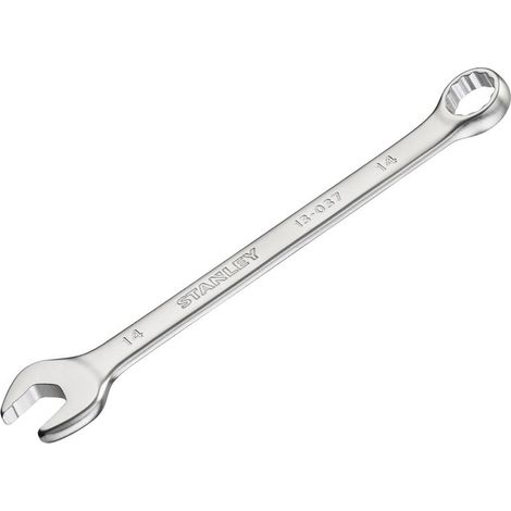 Stanley FatMax Anti-Slip Combination Wrench - 14mm, Heavy-Duty Steel, Model STA013037