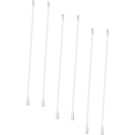 Sollbry 6pièces Tige De Store Vénitien avec Poignée Crochets Barre De Tirage Transparent Accessoires Pratiques pour Rideaux (1/5)