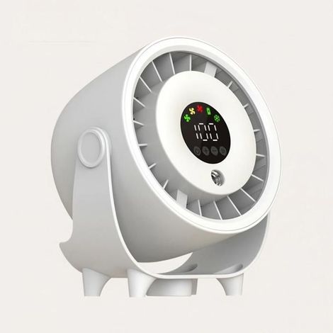 Mini ventilatore da parete per cucina - con nebulizzatore - ricarica USB - silenzioso - bianco (1/5)