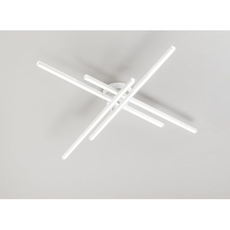 Plafonnier LED Carré 58W Blanc Mat - Structure Métal et Aluminium Verni - Sélection de Lumière CCT 3000K-6000K - Perenz - Design Moderne Qualité