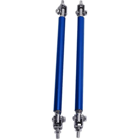 2 barres de diffusion de pare-chocs extensibles de 15 cm en acier inoxydable, support de séparateur, barre de traction bleue (1/5)
