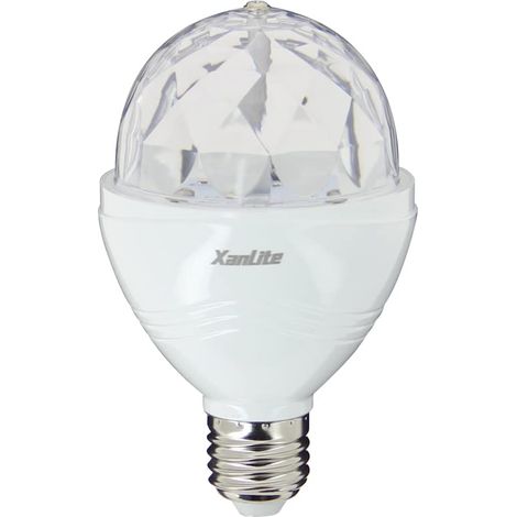 Ampoule LED Couleur A60 Rotative DISCO-LED Culot E27 - Ampoule Couleur Boule Angle Éclairage 120°- Lampe RGB Multicolore 3,2W- Lumière RVB (1/5)