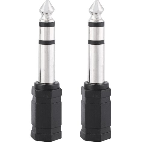 2PCS Adaptateur Audio 6.5mm Mâle vers 3.5mm Femelle Connecteur Jack F-36 (1/5)