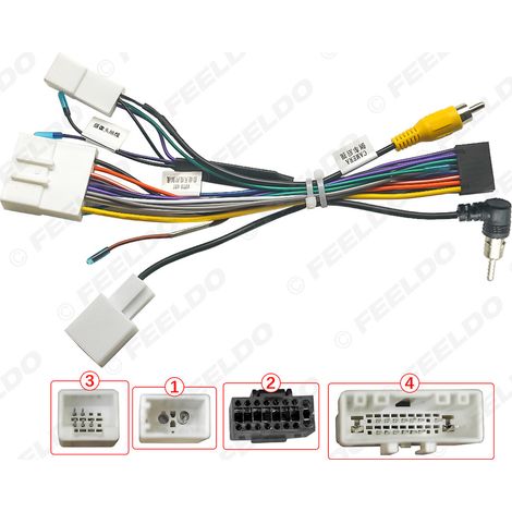 Compatible with Subaru Forester XV/Impatiers 2003-2012, 16-pin conversion cable for powering the large screen Android navigation system. (1/5)