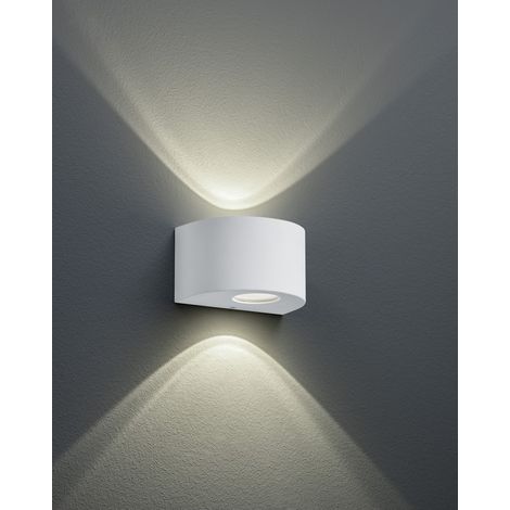 Zweistrahlige LED-Wandleuchte Rosario Weiß H15 cm IP44 Trio Lighting (1/5)