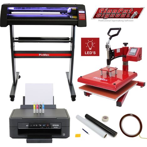 Bundle creativo PixMax con pressa a caldo swing 38cm e plotter vinile 720mm