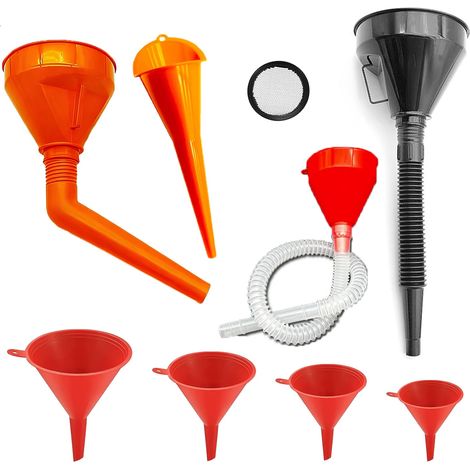 Lot de 8 entonnoirs multifonction avec tuyau – pour voiture (1/5)