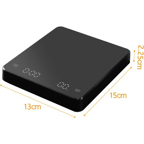 Balance de précision professionnelle pour bureau - arrêt automatique, fonction tare intelligente, unités de mesure multiples, batterie longue durée, acier inoxydable brossé (1/5)