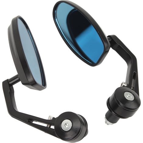 Rétroviseur Moto 1 Paire, Pliables Rotatifs Anti-Vibrations, Forme Ovale Robustes, Miroirs Latéraux pour Motocycle Scooter (1/5)