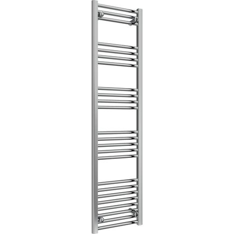 Reina Capo Chrome Electric Towel Rail 1600mm High x 600mm Wide (+ Chrome Thermostatic Touch Element) (1/5)
