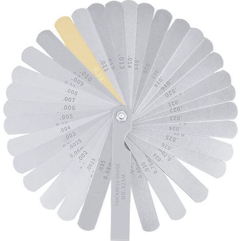 2 Pack Precision Feeler Gauges, 32 Metric/Imperial Marking Blades for Measuring Clearance Width/Thickness Sizes Gap Width