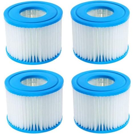 Convient pour filtre de piscine à cartouche filtrante Bestway - Gr. VI pack double, blanc, moyen - Filtre de piscine - 4 pièces (1/5)