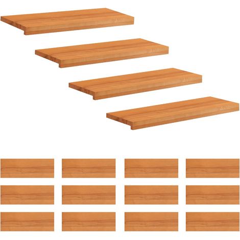 Marches d'escalier 16 pièces 80 x 30 x 2 cm Marron Clair vidaXL