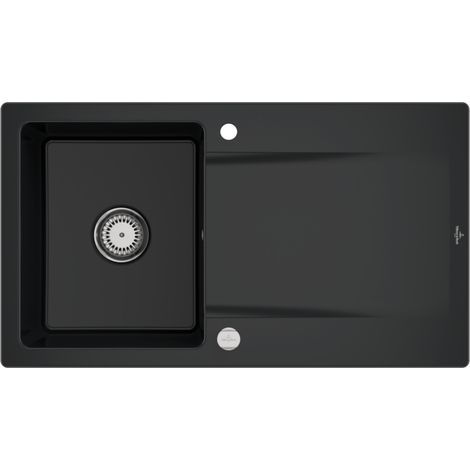 VB Einbauspüle Siluet 50 333502 900x510mm Rechteck Pure Black (1/2)