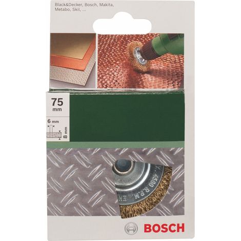 Brosse circulaire pour perceuse Fils ondulés laitonnés - 6 x 75 mm - 2609256529 (1/3)