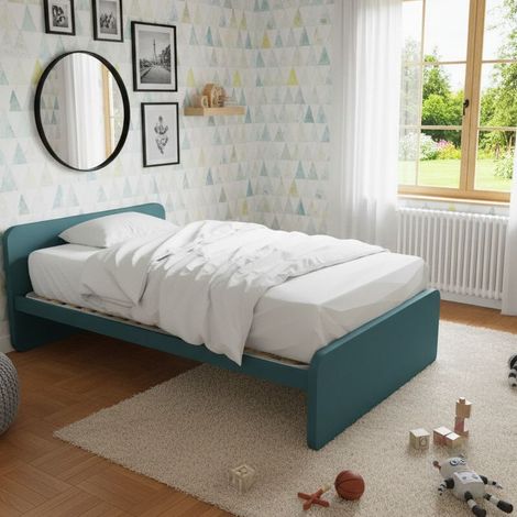 Letto una piazza e mezza con rete, ideale per camerette - Verde Petrolio (1/5)